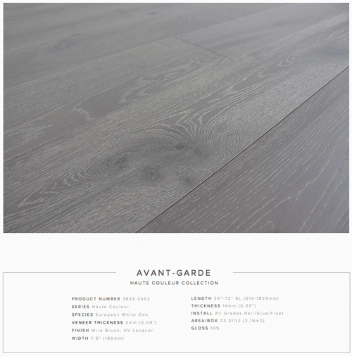 Avant Garde Pravada Haute Couleur Collection European White Oak Engineered Floors SQUAREFOOT FLOORING - MISSISSAUGA - TORONTO - BRAMPTON