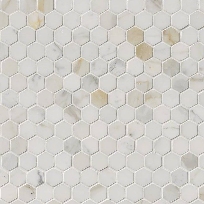 MSI Calacatta Gold 1” Hexagon Mosaic Tile