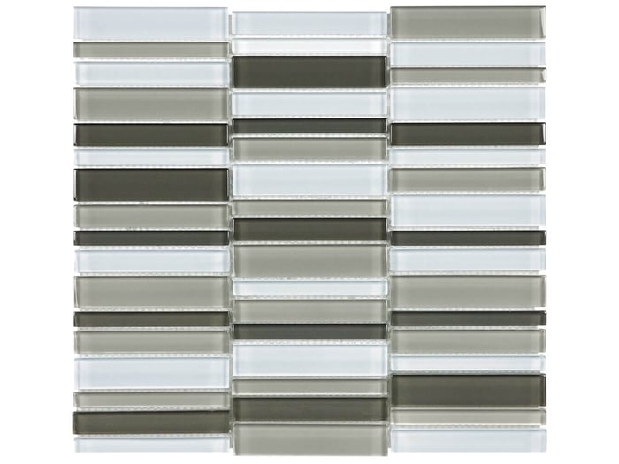 Element Smoke Glass Mineral Blend Stacked Mosaic – Anatolia Tile SQUAREFOOT FLOORING - MISSISSAUGA - TORONTO - BRAMPTON