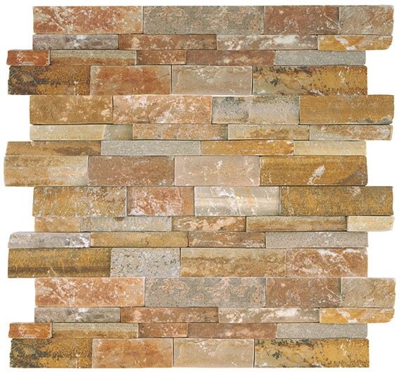 Shanghai Rust Stacked Stone Daltile SQUAREFOOT FLOORING - MISSISSAUGA - TORONTO - BRAMPTON