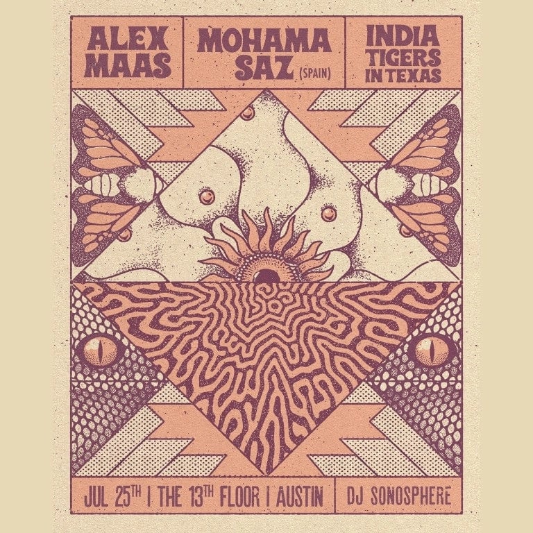 ALEX MAAS, MOHAMA SAZ, INDIA TIGERS IN TEXAS + DJ SONOSPHERE