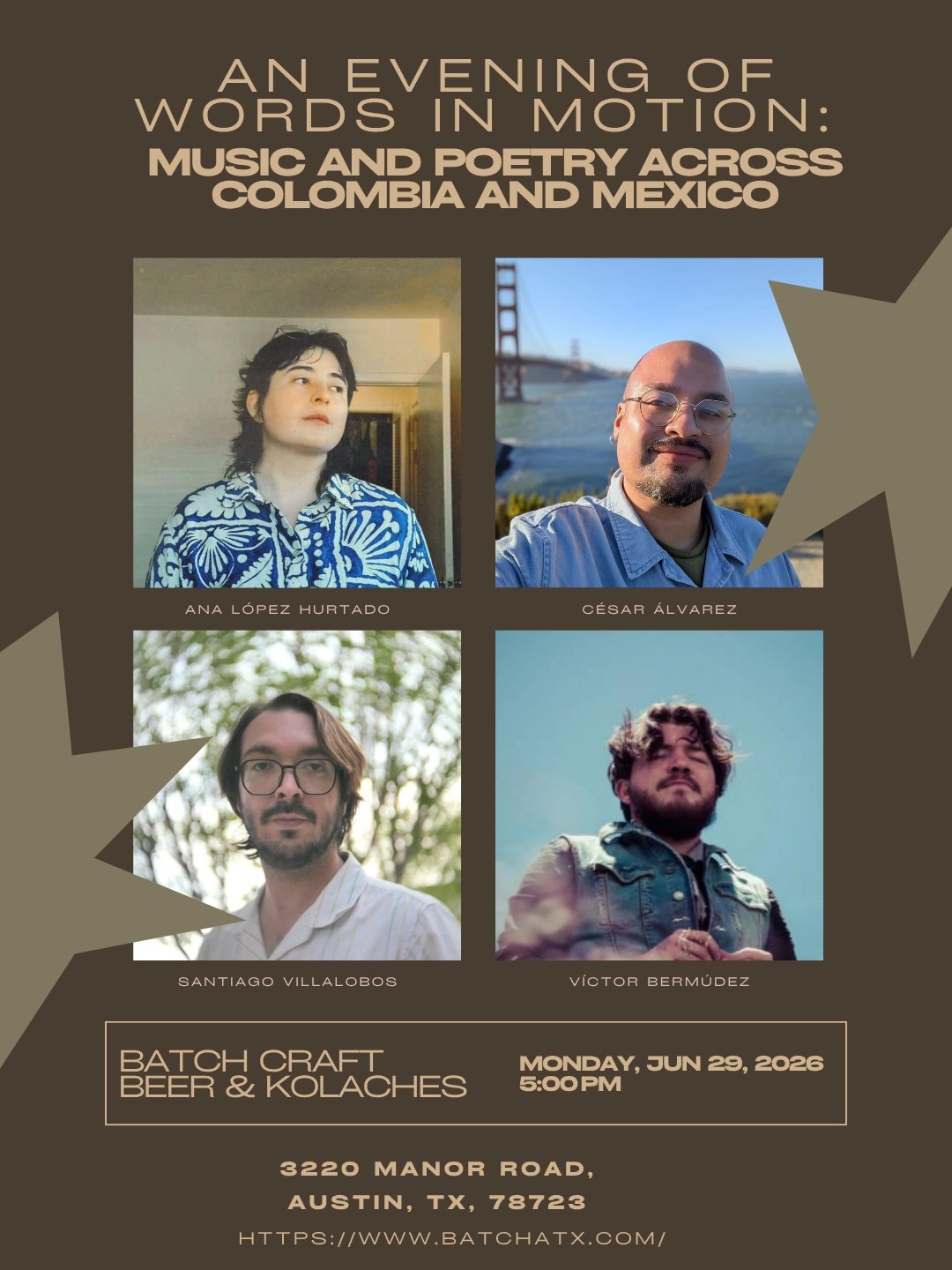 AN EVENING OF WORDS IN MOTION: MUSIC AND POETRY ACROSS THE AMERICAS