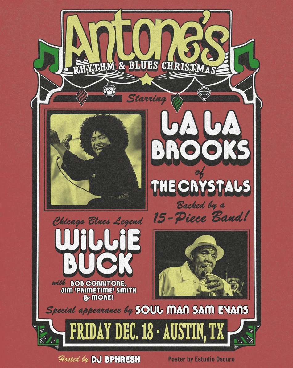 ANTONE’S R&B CHRISTMAS: LALA BROOKS (THE CRYSTALS), WILLIE BUCK & MORE
