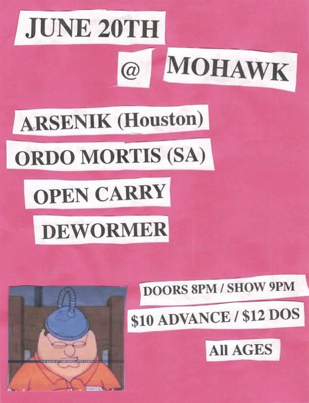 ARSENIK, ORDO MORTIS, OPEN CARRY, DEWORMER