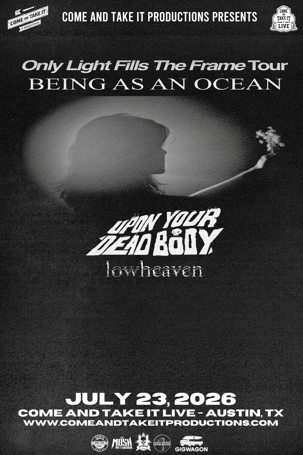 BEING AS AN OCEAN: ONLY LIGHT FILLS THE FRAME TOUR