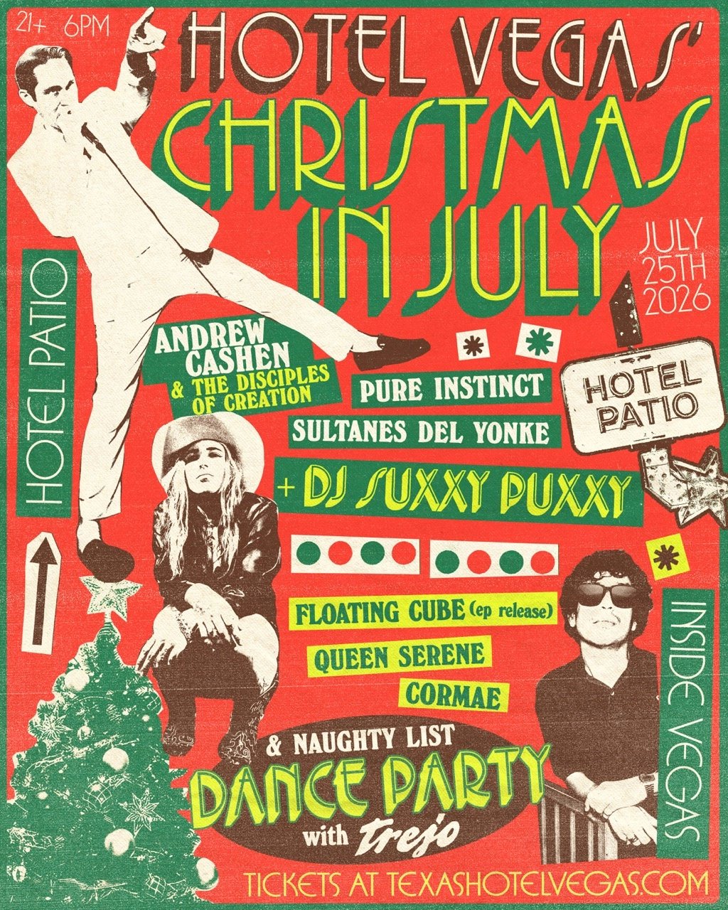 CHRISTMAS IN JULY FT. ANDREW CASHEN AND THE DISCIPLES OF CREATION, SULTANES DEL YONKE, FLOATING CUBE & MORE