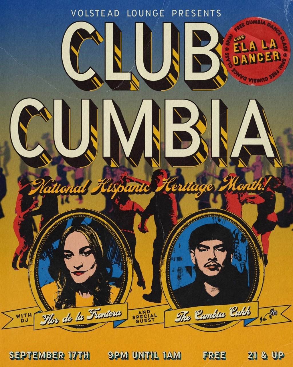 CLUB CUMBIA WITH FLOR DE LA FRONTERA & THE CUMBIA CUHH + FREE DANCE CLASS BY ELA LA DANCER