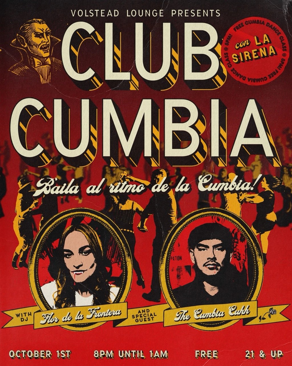 CLUB CUMBIA WITH FLOR DE LA FRONTERA & THE CUMBIA CUHH + FREE DANCE CLASS BY LA SIRENA