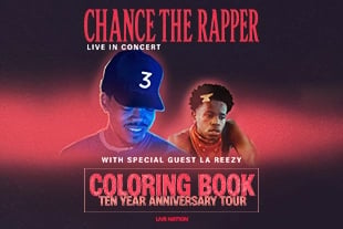 COLORING BOOK 10 YEAR ANNIVERSARY TOUR CHANCE THE RAPPER WITH LA REEZY