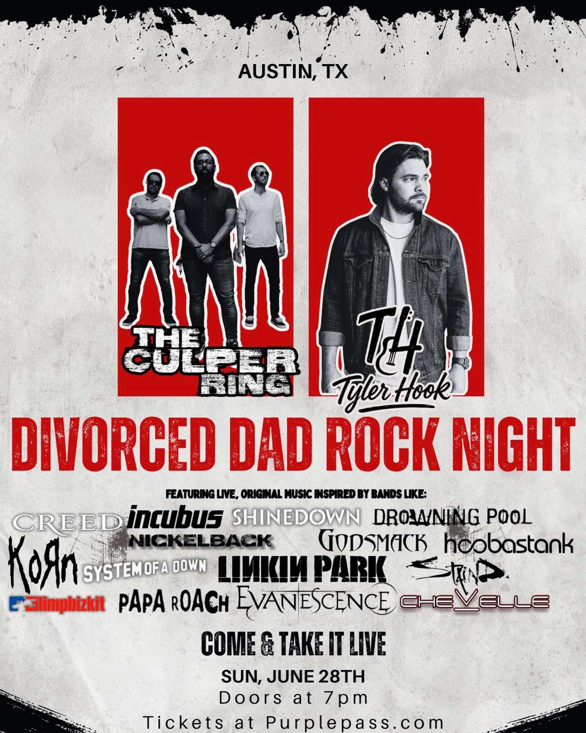 DIVORCED DAD ROCK NIGHT: THE CULPER RING AND TYLER HOOK