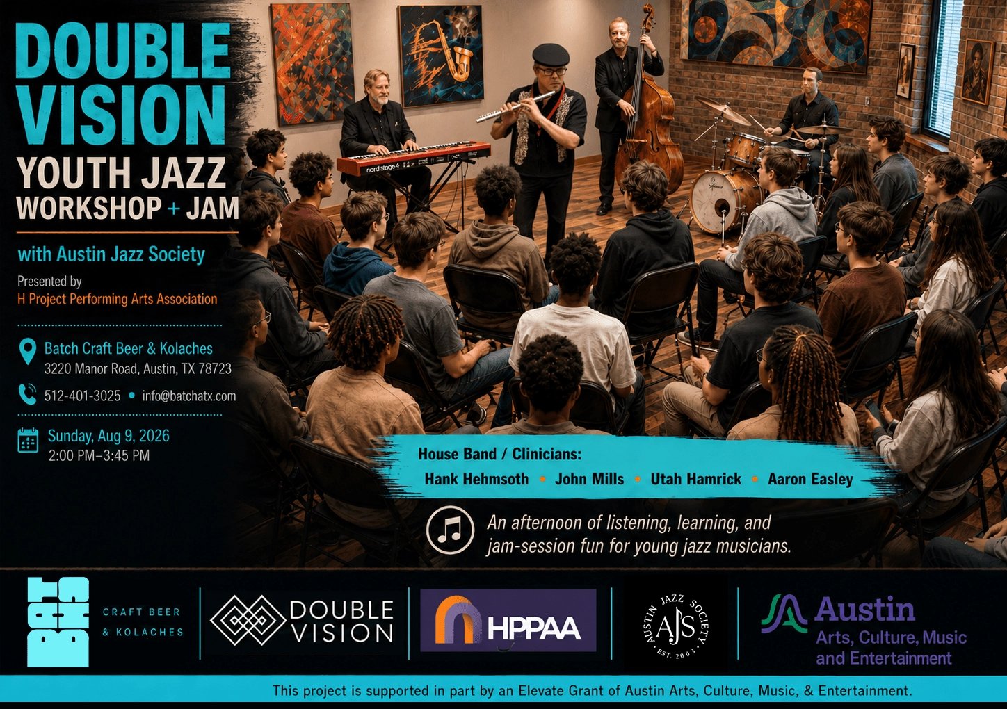 DOUBLE VISION YOUTH JAZZ WORKSHOP AND JAM SESSION