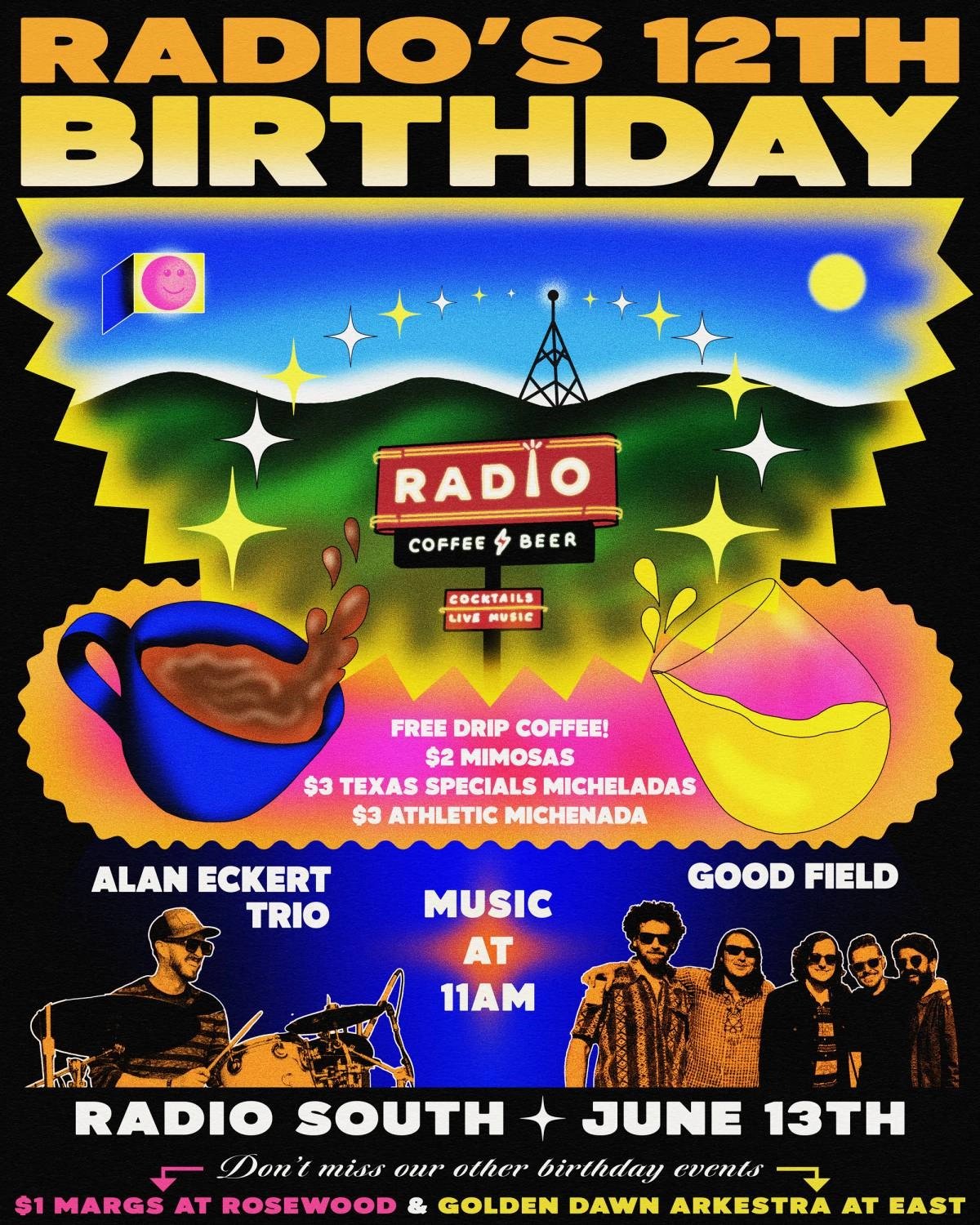 (EARLY SHOW) RADIO'S 12TH BIRTHDAY! - GOOD FIELD  /  /  ALAN ECKERT TRIO