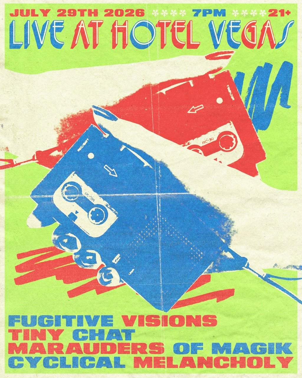 FUGITIVE VISIONS, TINY CHAT, MYSTIKAL MARAUDERS OF MAGIK, RAISED BY RACOONS