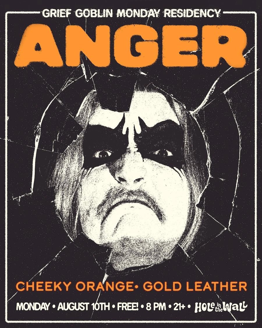 GRIEF GOBLIN (5 STAGES OF GRIEF RESIDENCY) W /  GOLD LEATHER & CHEEKY ORANGE