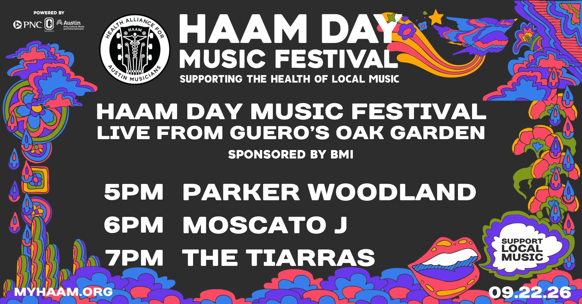 HAAM DAY 2026: PARKER WOODLAND, MOSCATO J, THE TIARRAS