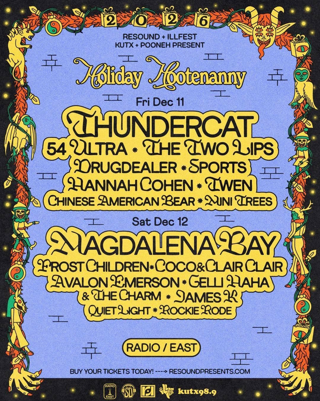HOLIDAY HOOTENANNY: THUNDERCAT, MAGDALENA BAY, 54 ULTRA, FROST CHILDREN, THE TWO LIPS
