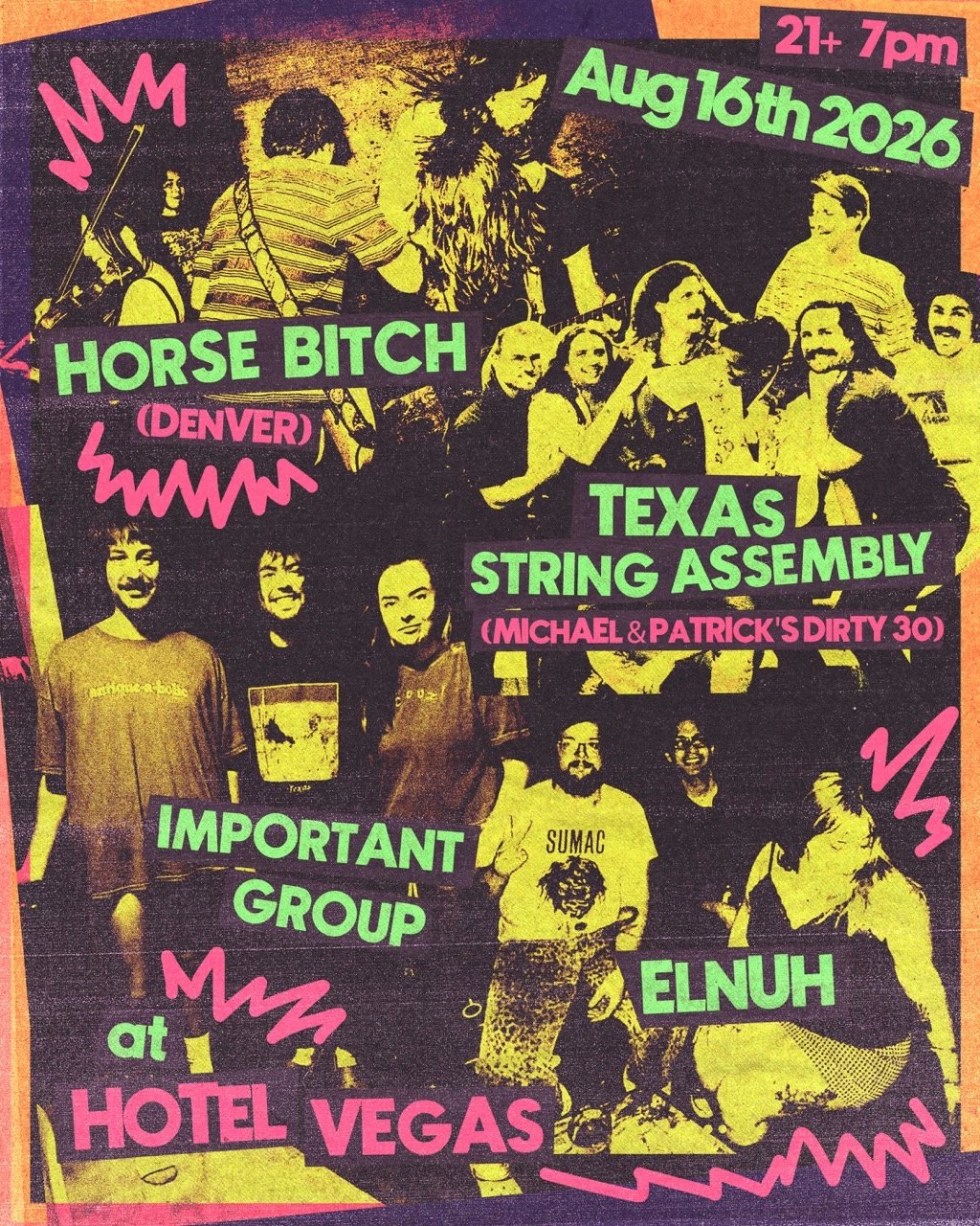 HORSE BITCH (DENVER), TEXAS STRING ASSEMBLY, IMPORTANT GROUP, ELNUH