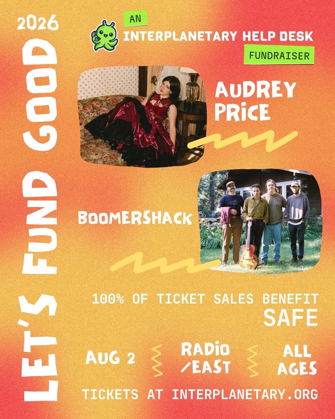LFG PRESENTS: LET'S FUND GOOD FEAT. BOOMERSHACK & AUBREY PRICE TO BENEFIT SAFE