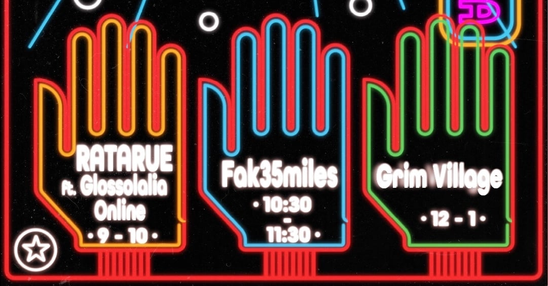 RATARUE W/GLOSSOLALIA ONLINE, FAK35MILES, & GRIM VILLAGE