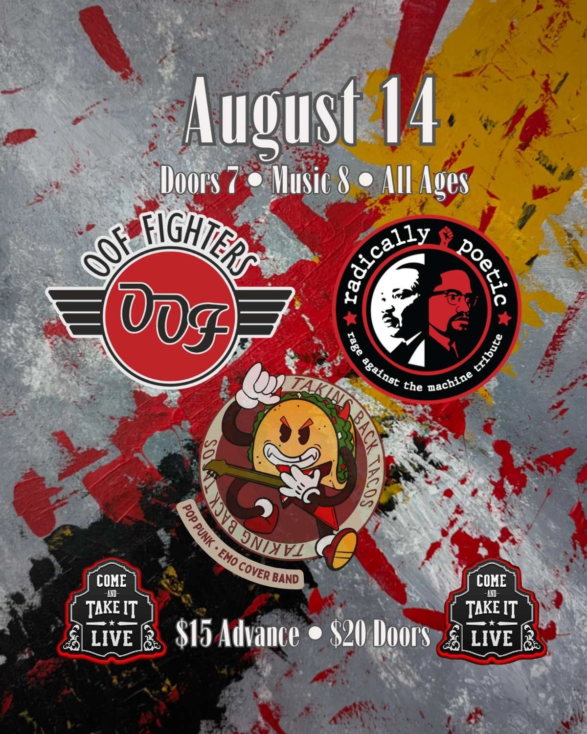 ROCK TRIBUTE NIGHT: RAGE / FOO FIGHTERS / YOUR FAVORITE EMO COVERS