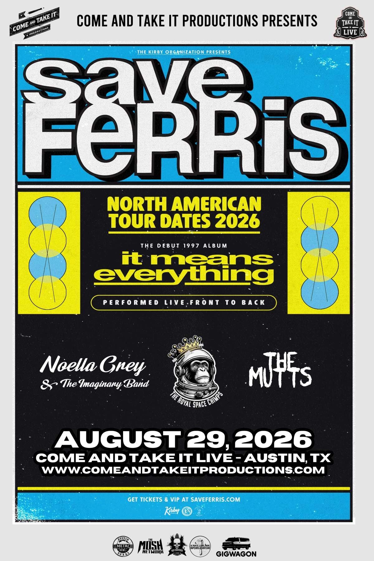 SAVE FERRIS: ‘IT MEANS EVERYTHING’ 29-YEAR ANNIVERSARY TOUR