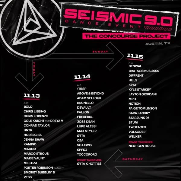 SEISMIC DANCE EVENT 9.0