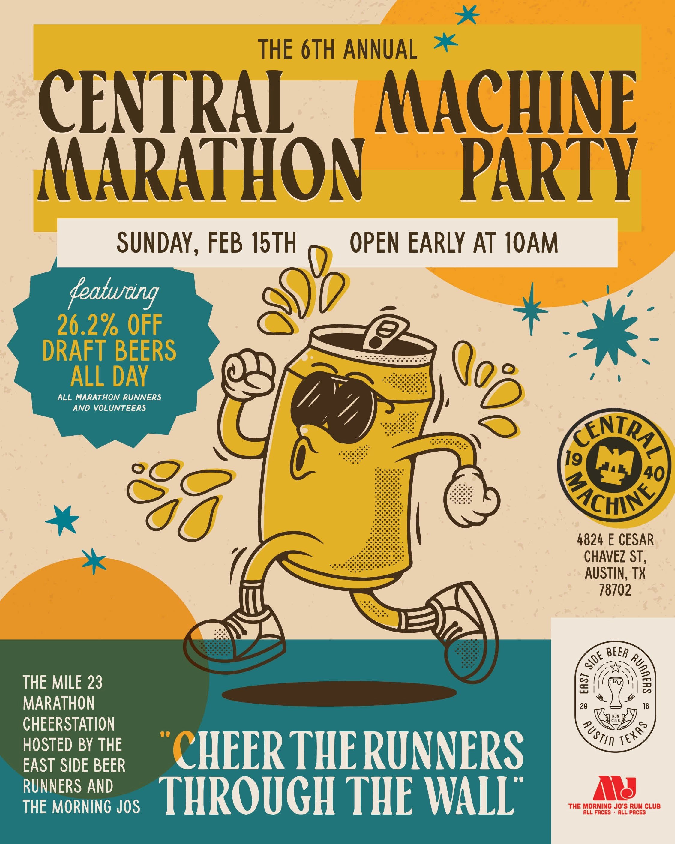 THE 6TH ANNUAL CENTRAL MACHINE MARATHON PARTY