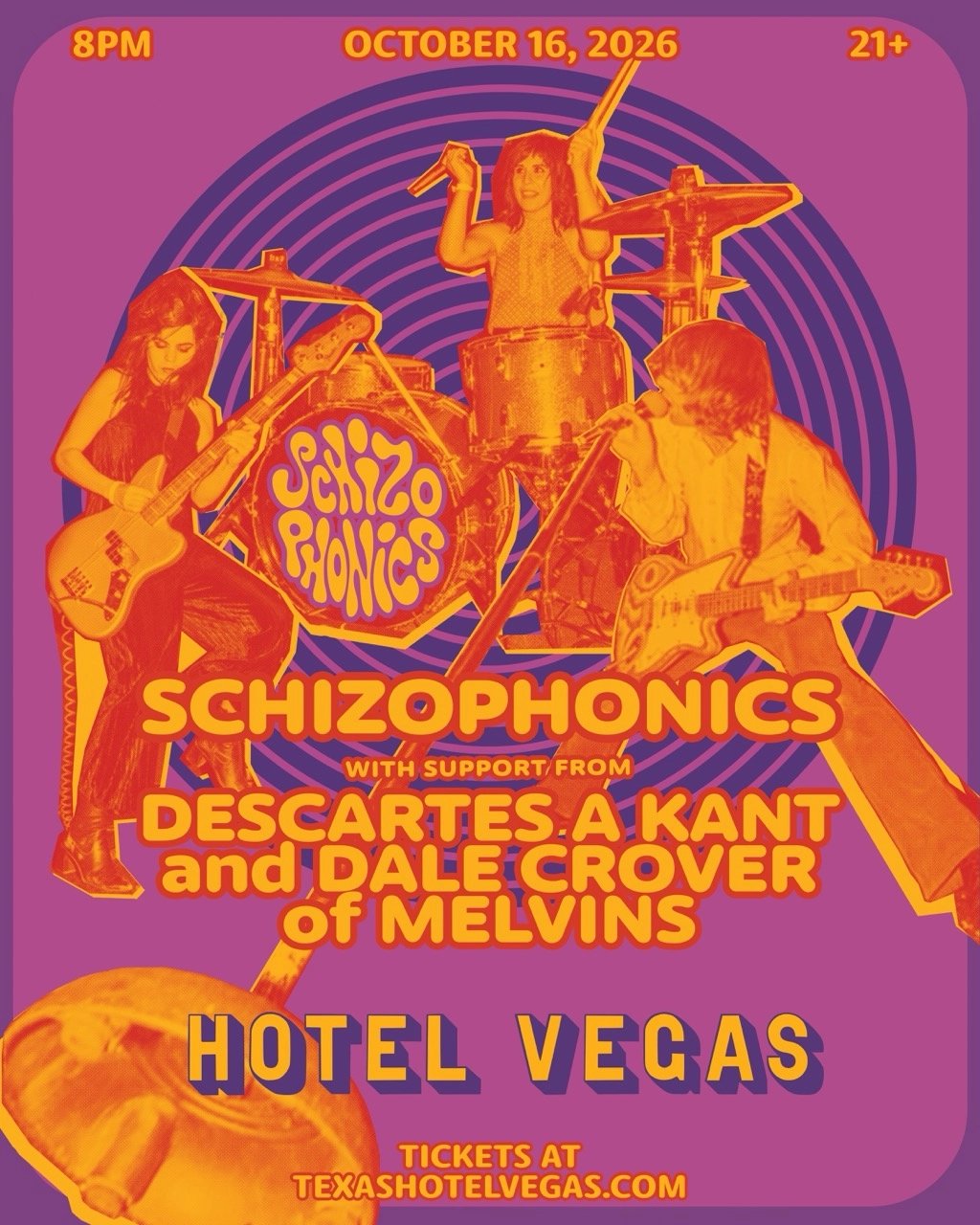 THE SCHIZOPHONICS “BURNING FLOOR TOUR” WITH SPECIAL GUESTS, DESCARTES A KANT, DALE CROVER OF MELVINS