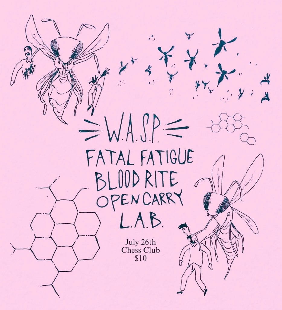 W.A.S.P. / OPEN CARRY / FATAL FATIGUE (SATX) / BLOOD RITE / L.A.B.