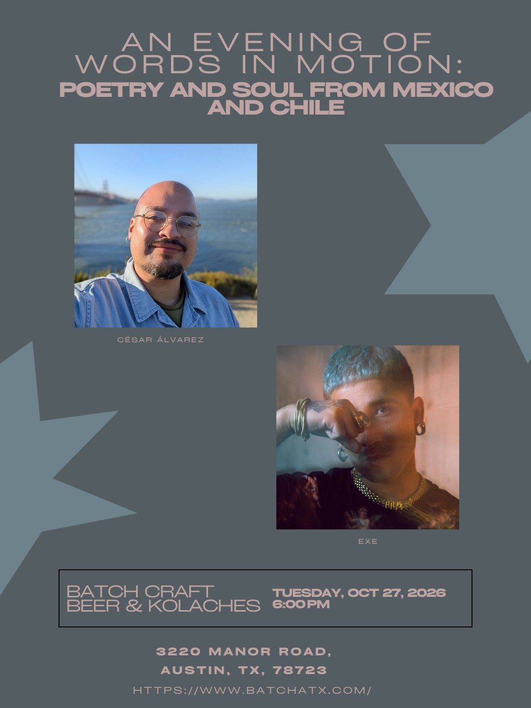 WORDS IN MOTION: POETRY AND SOUL FROM MEXICO AND CHILE