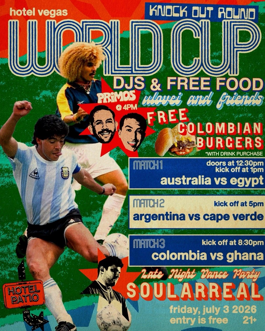WORLD CUP DAY 23 –  ARGENTINA VS CAPE VERDE COLOMBIA VS GHANA & MORE