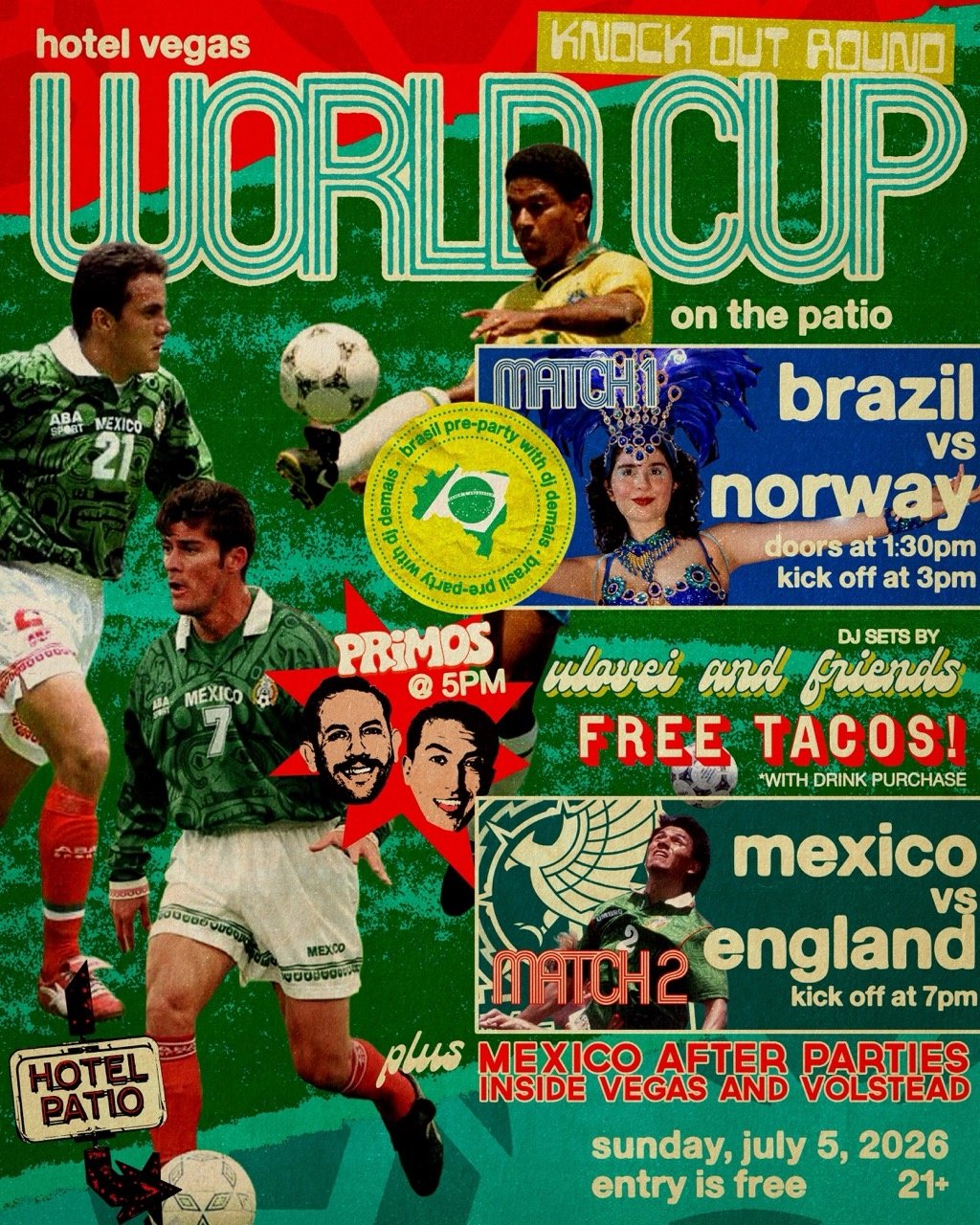 WORLD CUP DAY 25 – MEXICO VS ENGLAND & BRAZIL VS NORWAY