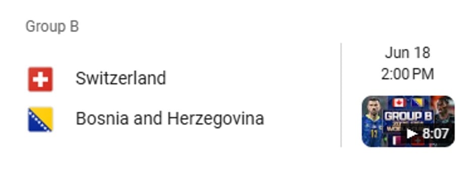 WORLD CUP: SWITZERLAND VS. BOSNIA & HERZEGOVINA