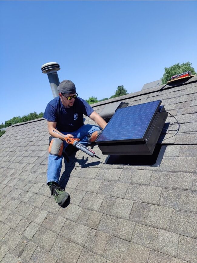 Solar Attic Fan Installation