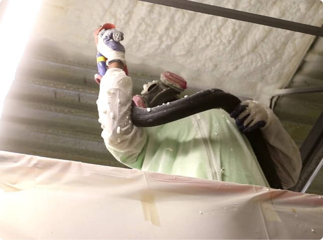 Spray foam insulation