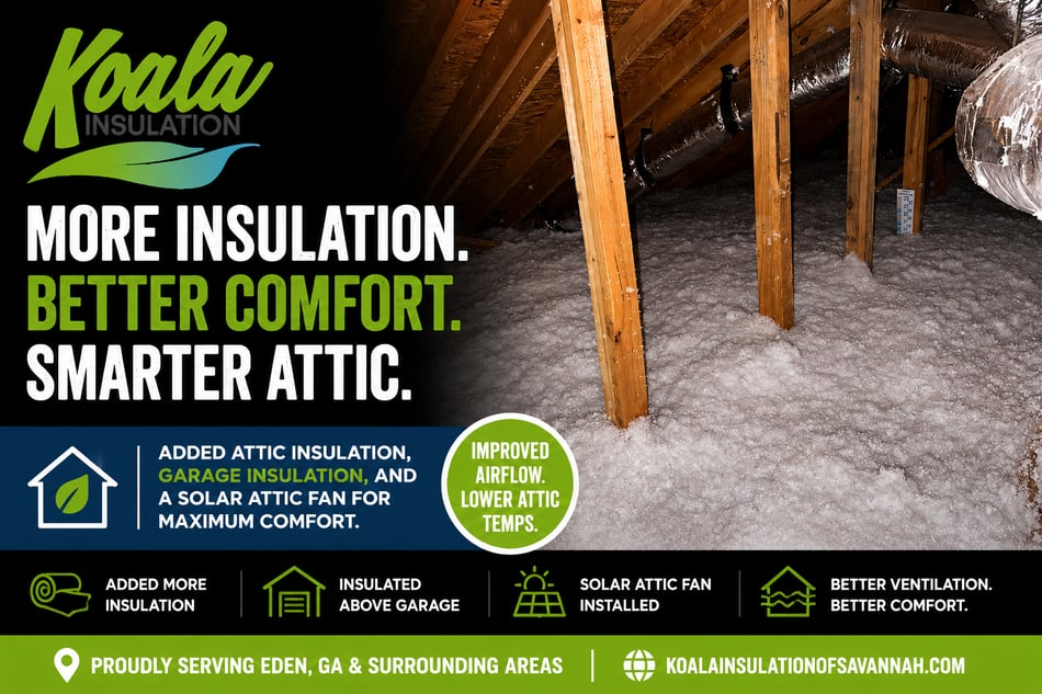Attic Insulation & Solar Fan Upgrade in Eden GA
