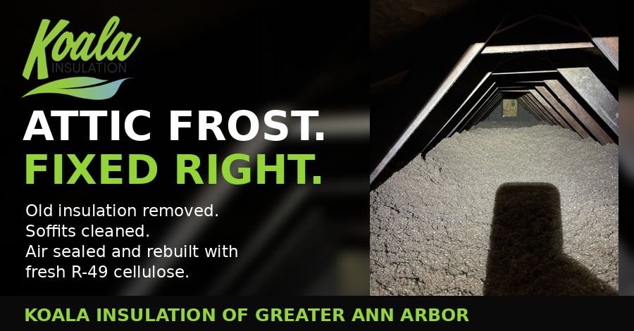 Frost Buildup in an Attic Out In Ann Arbor