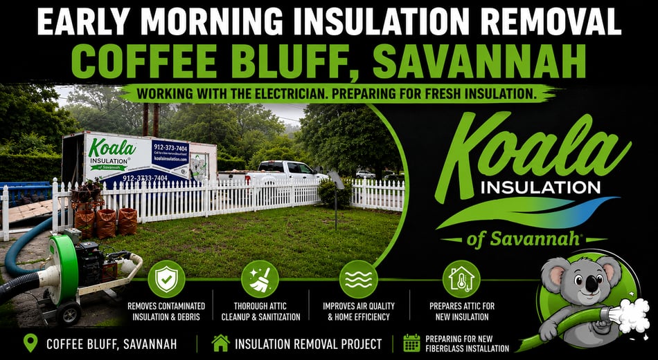 Early Morning Insulation Removal in Coffee Bluff Savannah