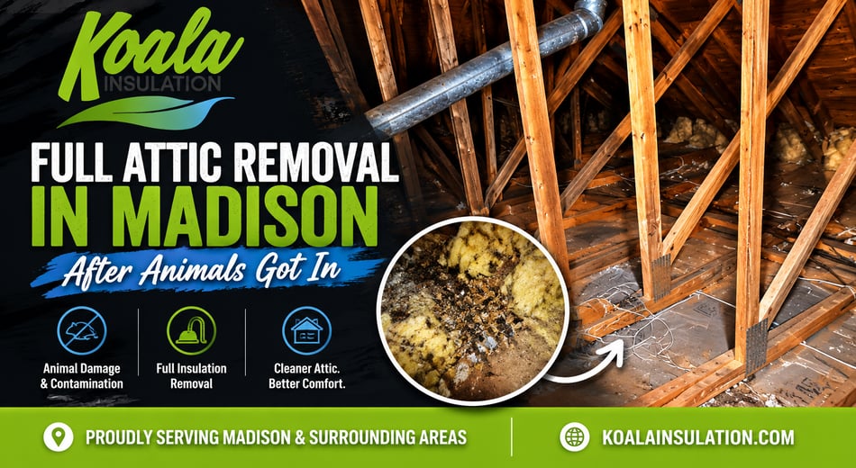 Full Attic Removal in Madison After Animals Got In
