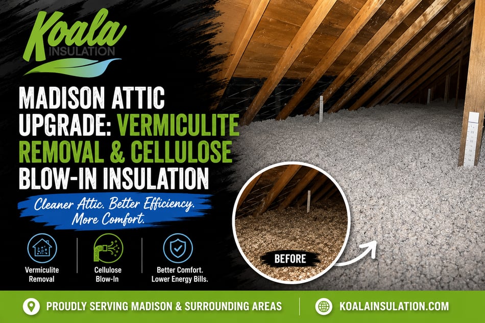 Madison Cellulose Blow-In After Vermiculite Removal