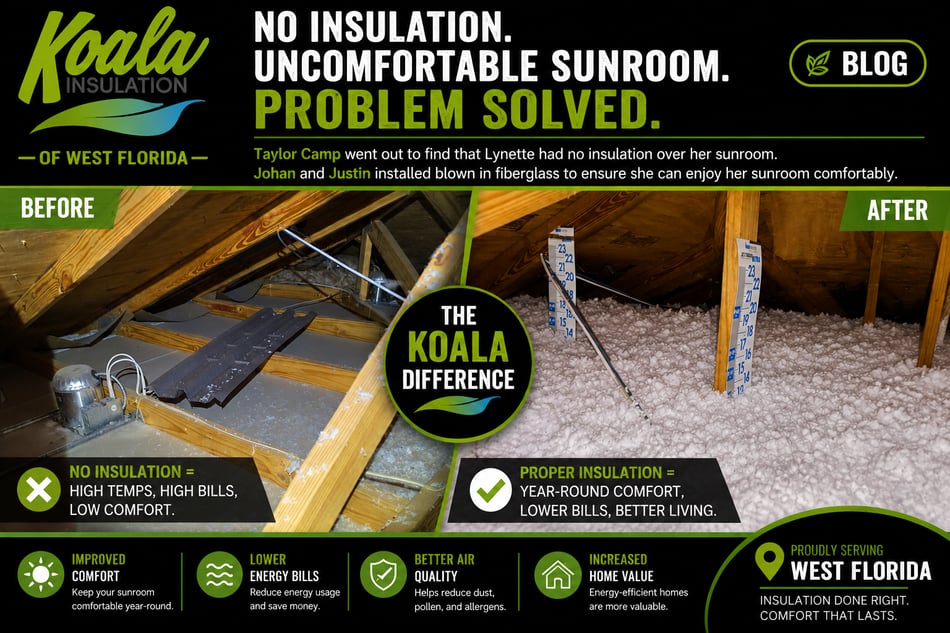 Bradenton Sunroom Insulation Fix