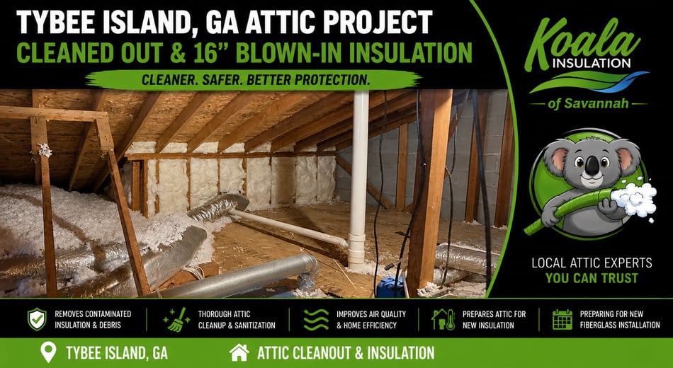 Tybee Island Attic Cleanup and New Insulation Project