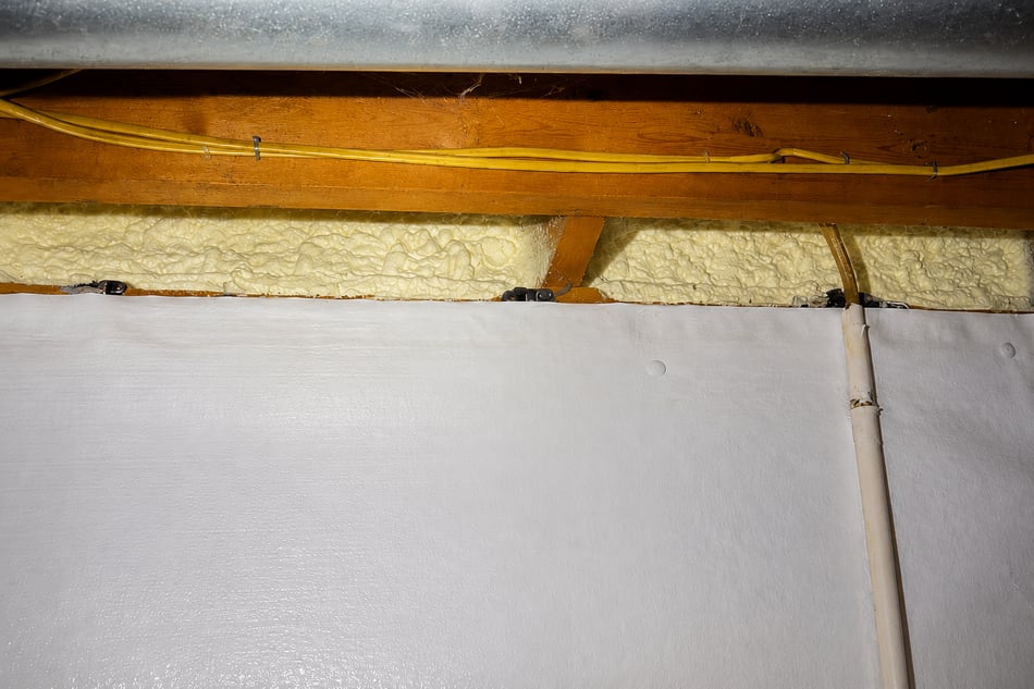 Basement Rim Joist Spray Foam Project in Ypsilanti, MI