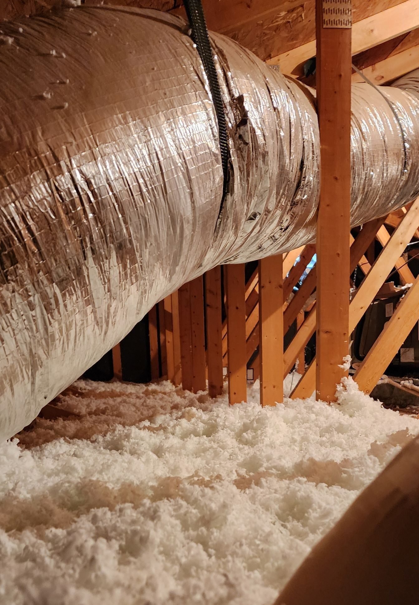 Properly Blown In attic insulation