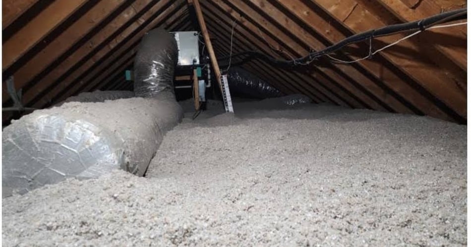 After 25 Years, This McMinnville Attic Insulation Had Settled Quite a Bit