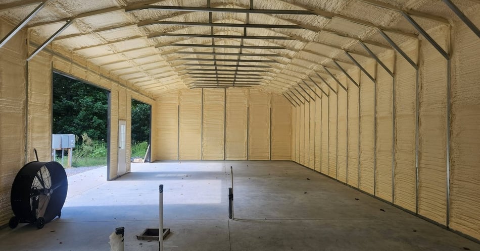 This New Metal Building in Walling Started With Closed-Cell Spray Foam