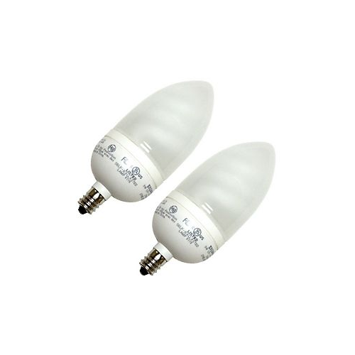 CF9EL/B10/827/C/BL2/25986Sylvania DULUX® CF9EL/B10/827/C/BL2/25986 Compact Fluorescent Lamp, 9 W, Candelabra CFL Lamp, B10 Shape, 450 Lumens