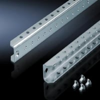 Rittal 8612760 Punched Rail, 38 mm H x 25 mm W, For Use With TS Series 24 in W x 24 in D Enclosure, Sheet Steel