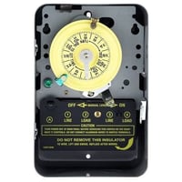 Intermatic® T104-20 Mechanical Timer Switch, 1 to 23 hr Setting, 208 to 277 VAC, 5 hp, 2NO/DPST Contact, 2 Poles