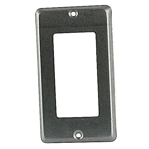 Steel City® 58-C-16 Utility Outlet Box Cover With Single GFI Receptacle, 4 in L x 2-1/8 in W, Steel